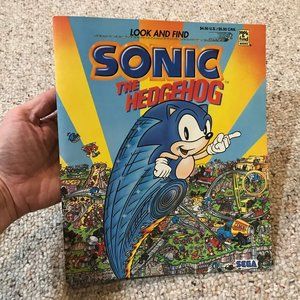 Sonic The Hedgehog LOOK & FIND 1995 Paperback Book Sega